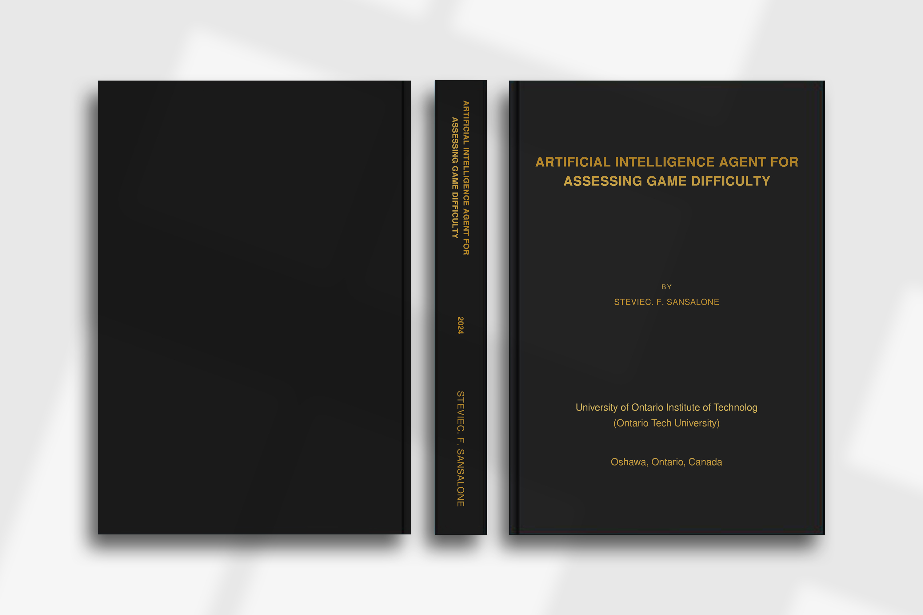 University Hardbound Thesis Cover Sample
